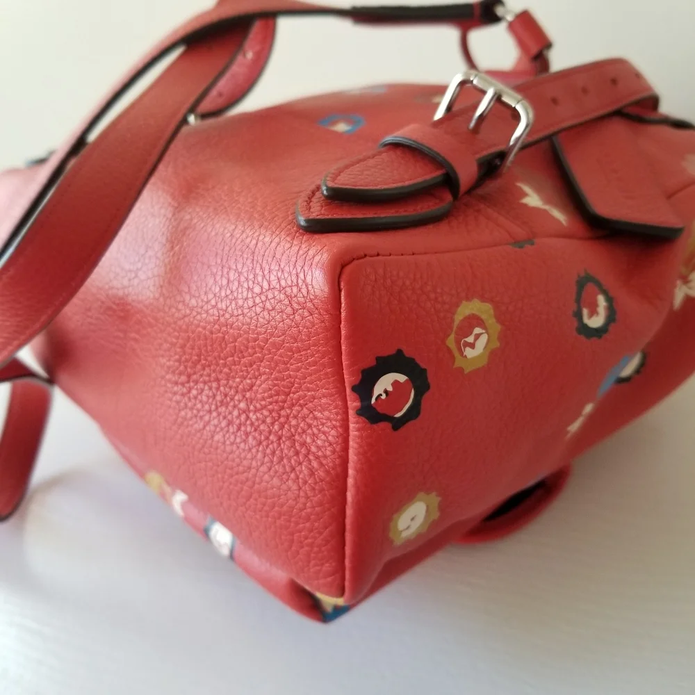 Coach Charlie Floral Leather Mini Backpack Rucksack - Picture 7 of 14